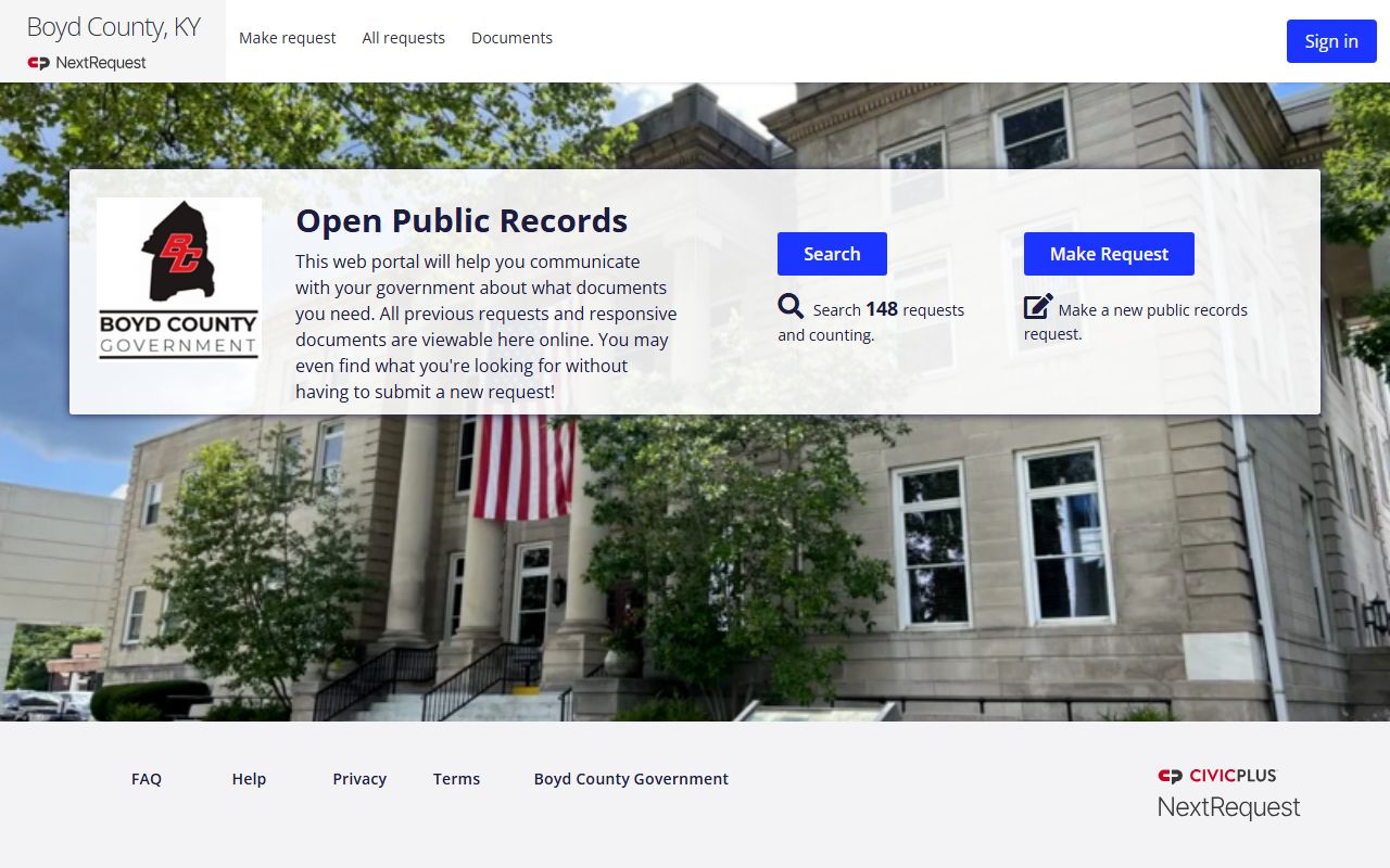 Boyd County Circuit Court Clerk records NextRequest portal