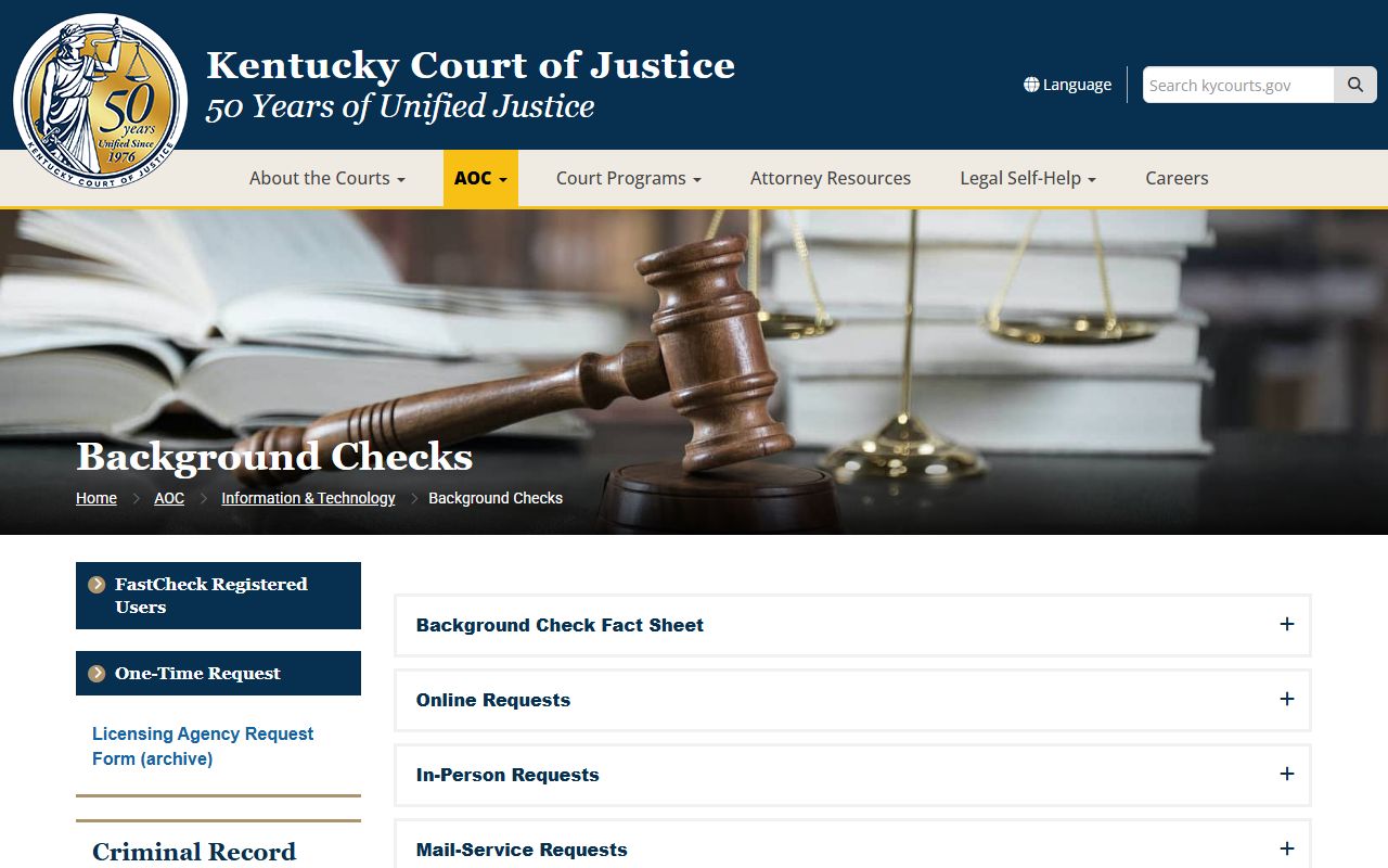 Boyd County criminal court records AOC background check source