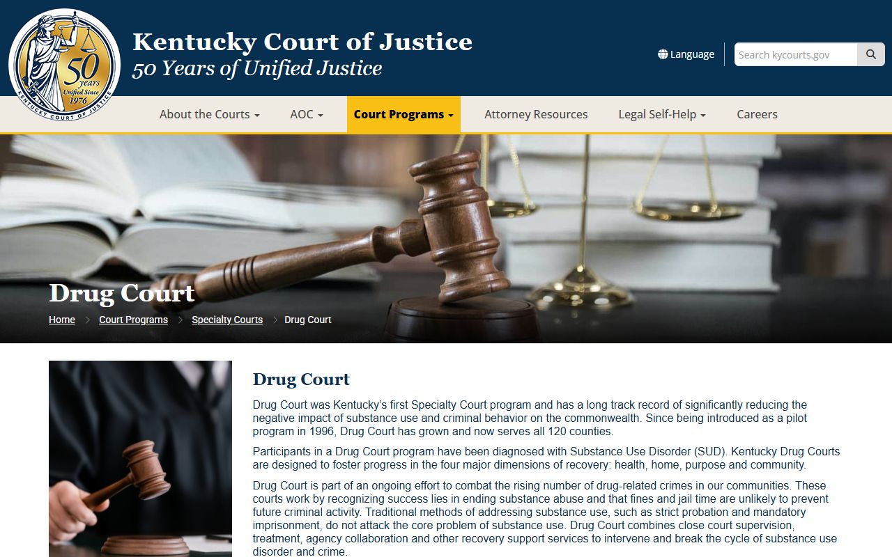 Boyd County Circuit Court records Kentucky Drug Court page