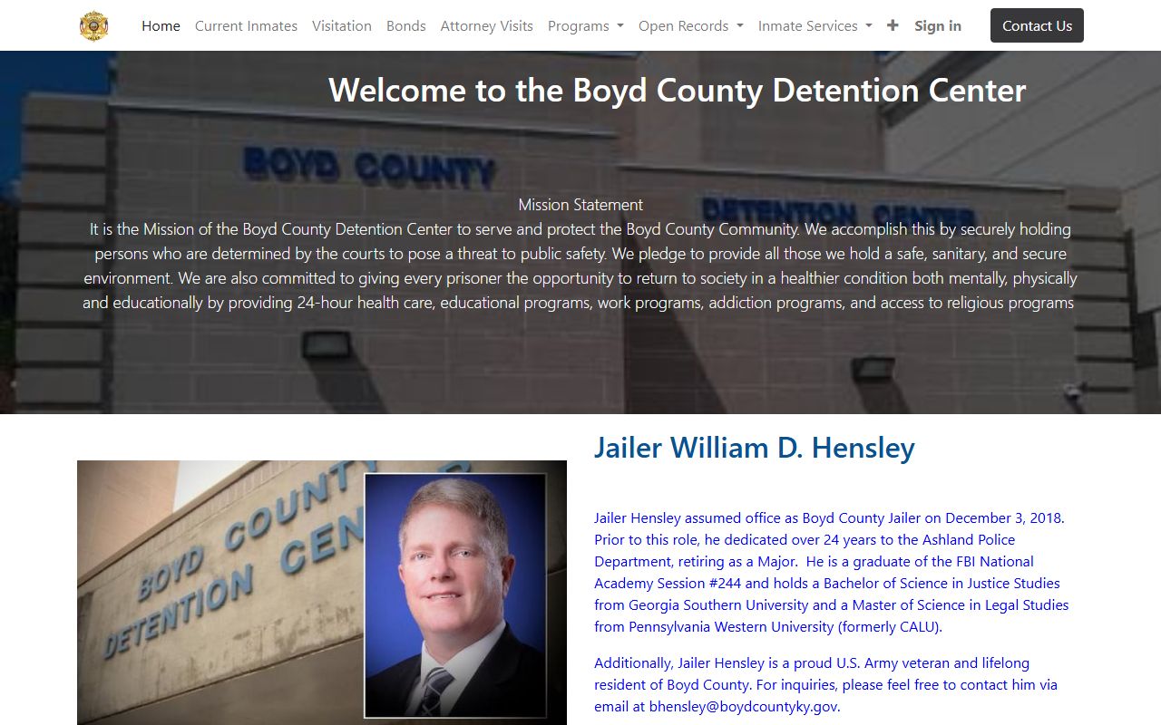 Boyd County inmate records detention center website and current inmate link