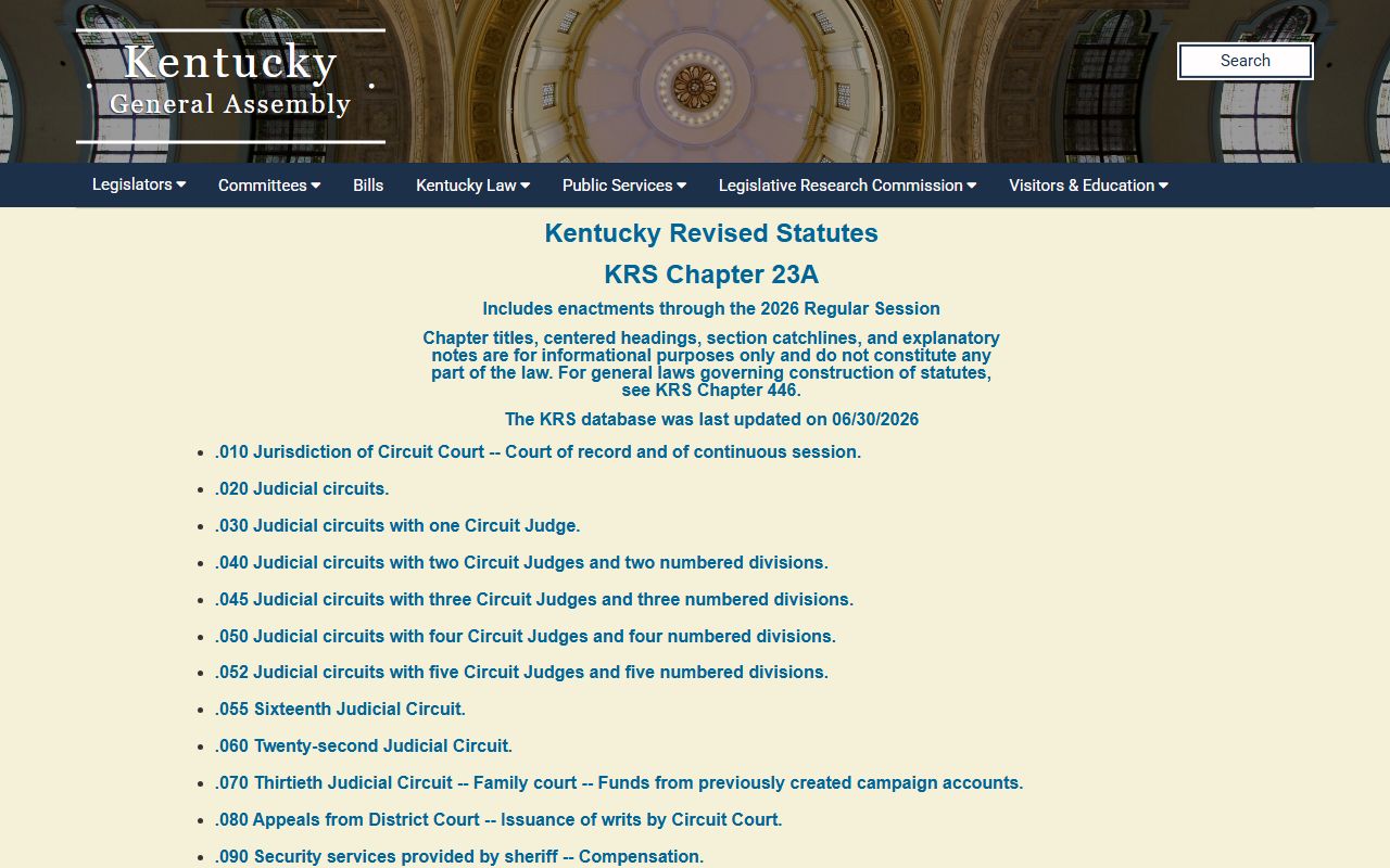 Boyd County probate records KRS Chapter 23A Circuit Court jurisdiction